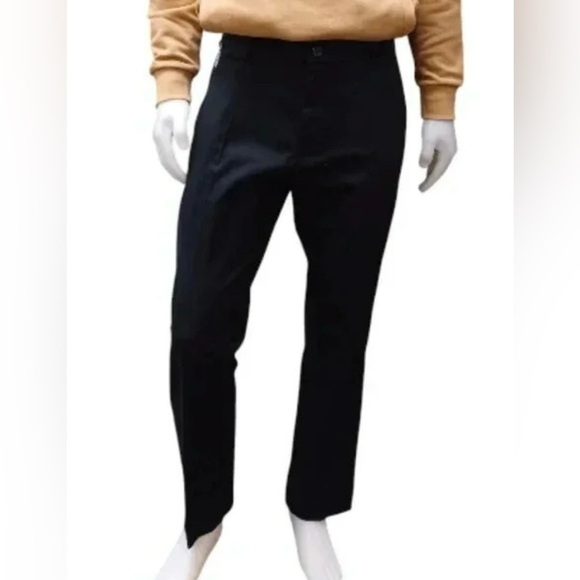 Haggar NWT Black Slim Fit Trousers Size 38 - Picture 1 of 8